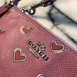 New Coach Corner Zip Wristlet